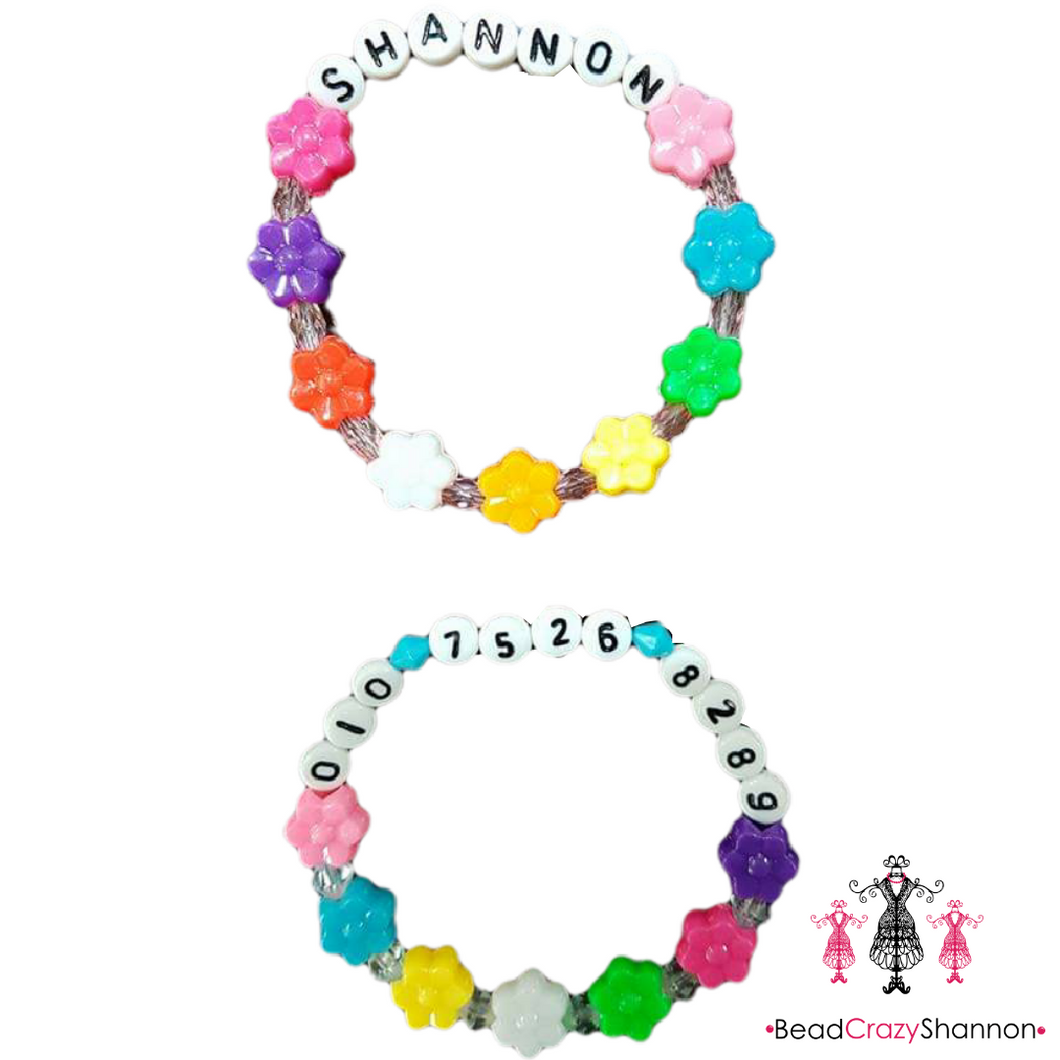 Personalized Kids Jewelry Phone Number Bracelet – Bead Crazy Shannon